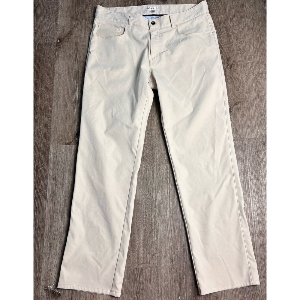 Peter Millar Pants Mens 34x30 Beige EB66 Crown Sport Performance Golfer 5 Pocket
